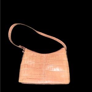 Fossil faux crocodile embossed shoulder bag y2k